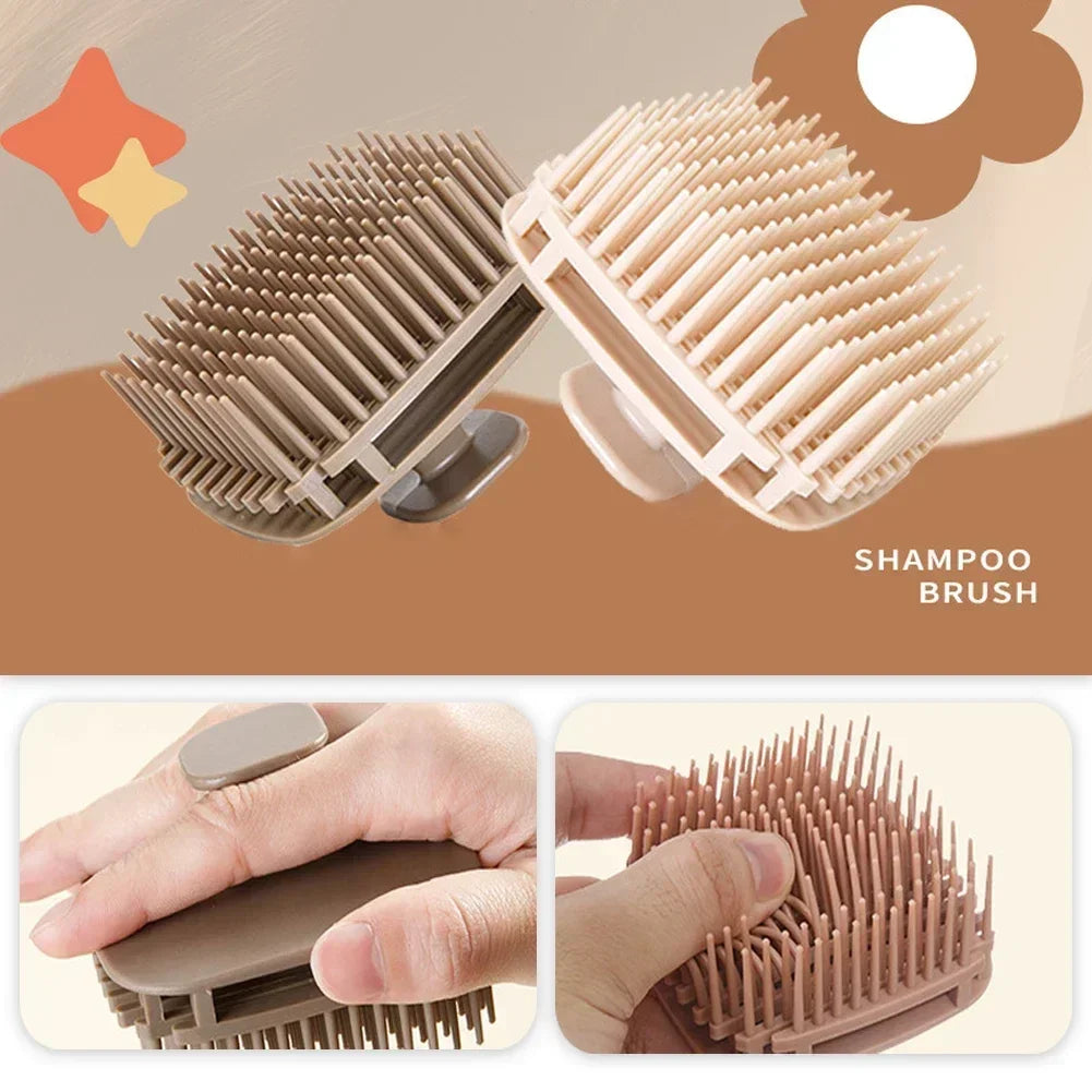 1pcs Square Shampoo Brush Head Scalp Massage Comb Hair Comb Bath Shower Brush Body Scrub Exfoliator Salon Hairdressing Tools