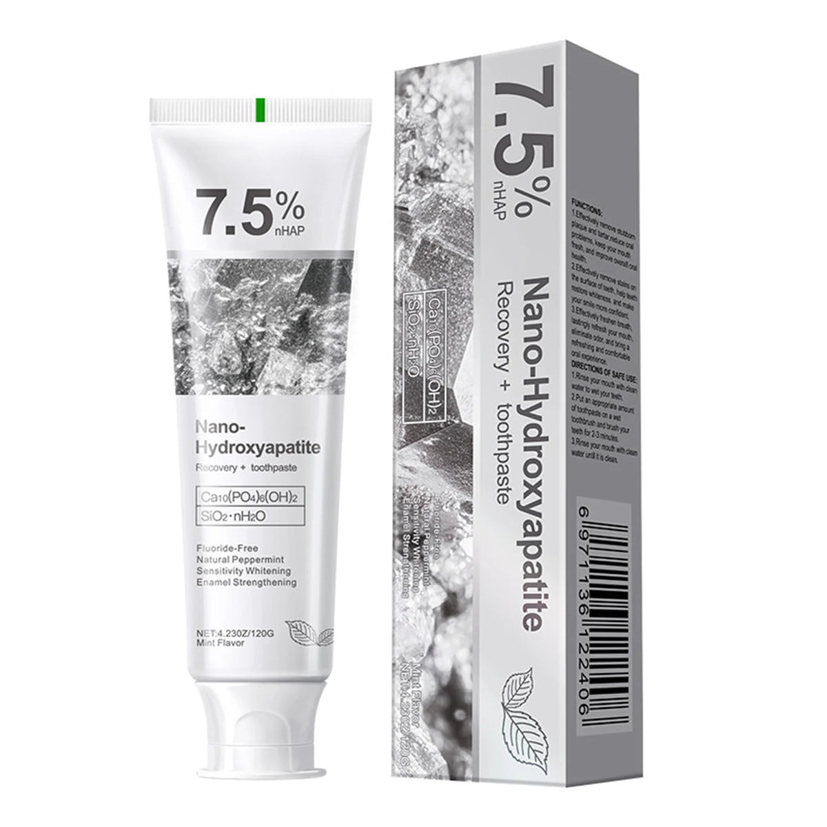 120g Hydroxyapatite Toothpaste,Gentle Mint,Breath Refreshing Whitening Toothpaste,Intensives Stain Removal Tooth Paste,Oral Care