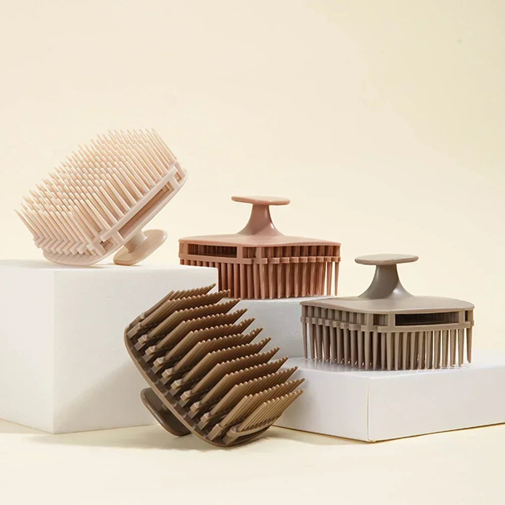 1pcs Square Shampoo Brush Head Scalp Massage Comb Hair Comb Bath Shower Brush Body Scrub Exfoliator Salon Hairdressing Tools