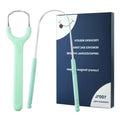 Stainless Steel Tongue Scraper Set For Adult Ergonomic Metal Tongue Cleaner Oral Brush U-shape Easy To Clean Reduce Bad Breath