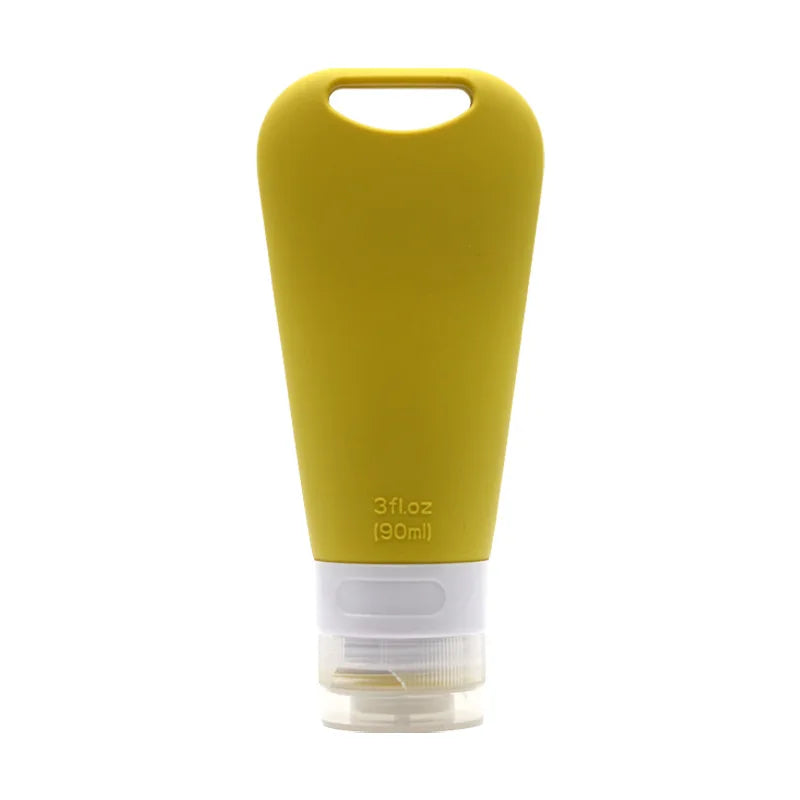 1/3/4Pcs 90ml Refillable Hangable Dispensing Bottles Squeeze Silicone Empty Storage Body Wash Shampoo Portable  Container