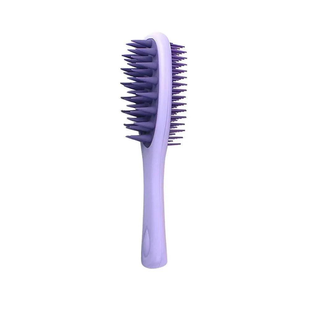Double-sided 2-in-1 Comb Hair Massager Double Toothed Silicone Shampoo Brush Long Handle Hair Care Head Washing Comb