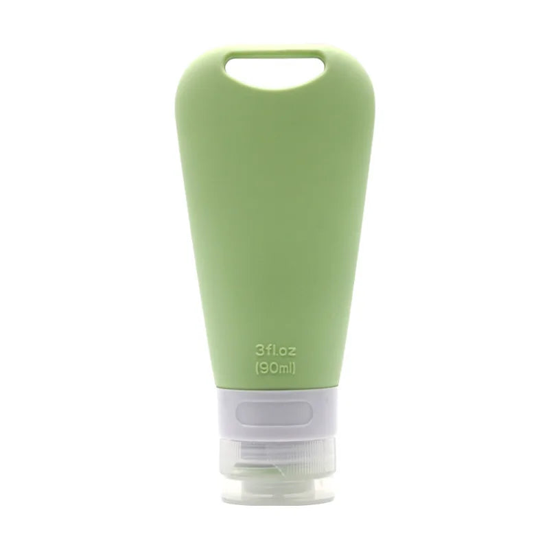 1/3/4Pcs 90ml Refillable Hangable Dispensing Bottles Squeeze Silicone Empty Storage Body Wash Shampoo Portable  Container
