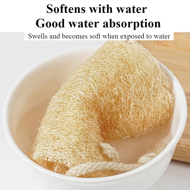 1/3/6pcs NaturalBath Loofah Exfoliating Body Sponge Loofah Bath Body Shower Sponge Kitchen Cleaing Scrubber Bathroom Accessories